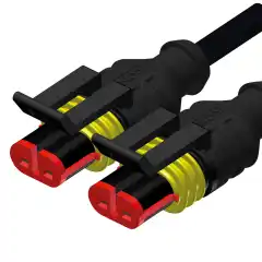 <p>Ledningsnett for 2x Lazer lamper som leveres med 2-pins kontakt.<br><br>
Dette er ledningsnettet du skal ha til alle Lazer lampene. Settet finnes også som enkel ledning dersom du skal ha en lampe.</p>